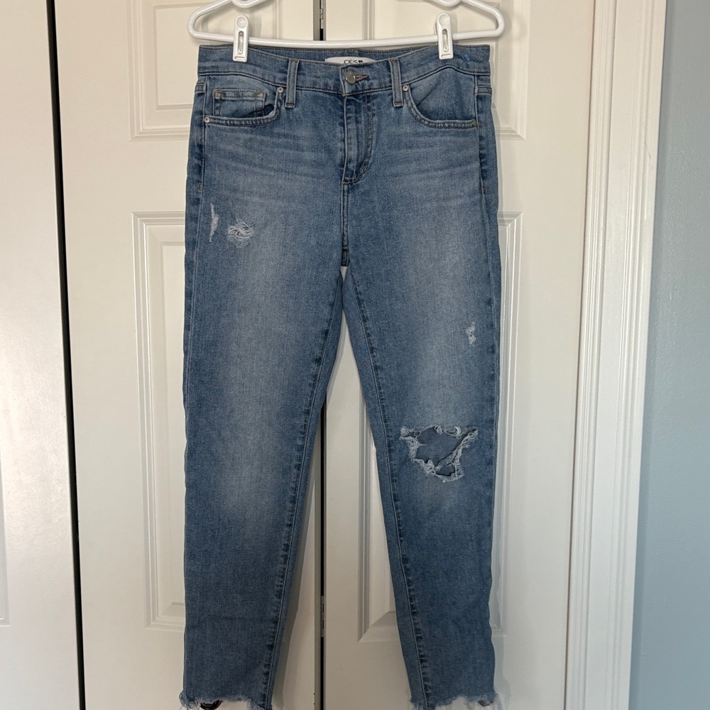 Joe's Jeans Light Blue Distressed Ankle Jeans